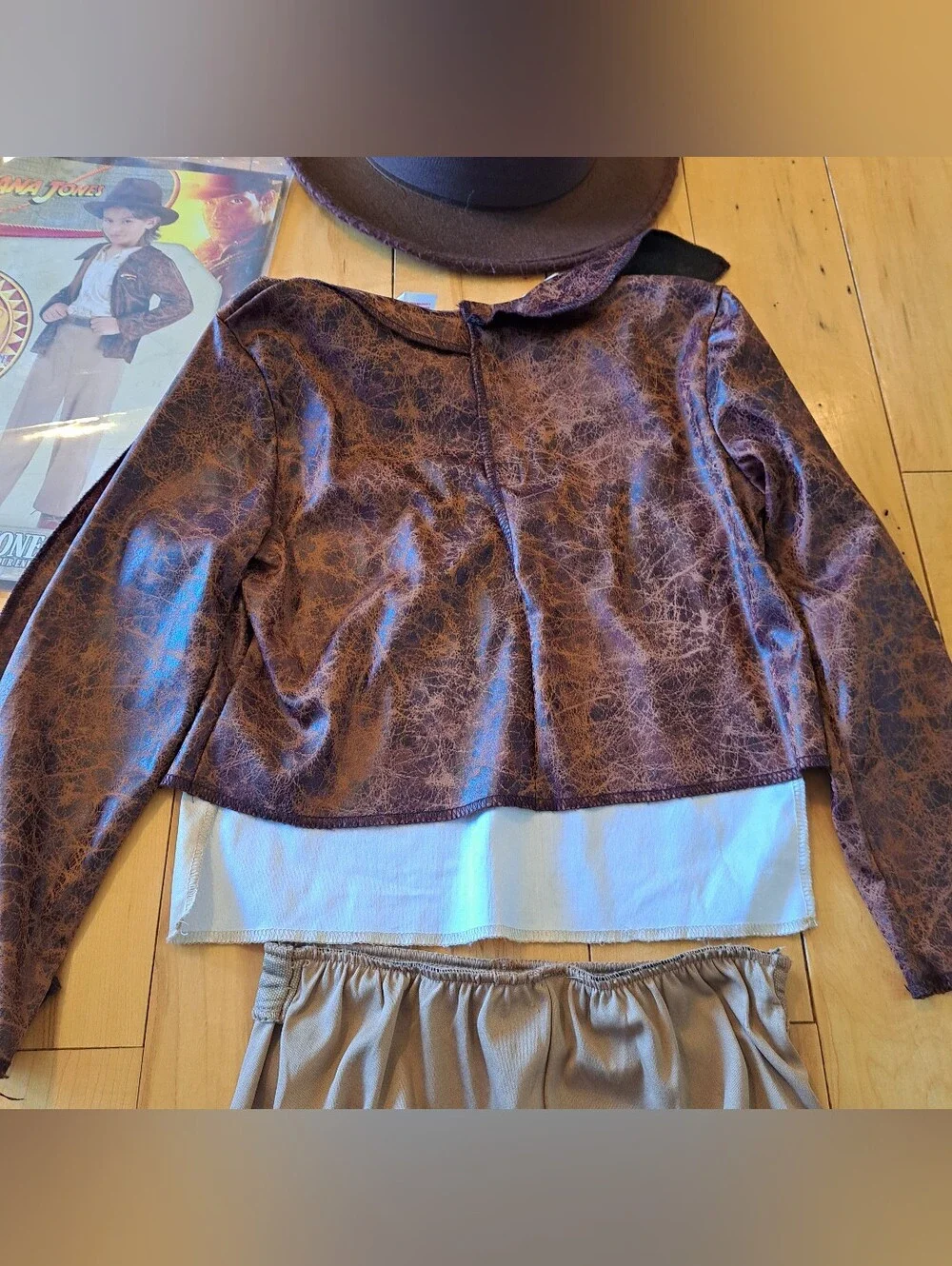 Jazwares INDIANA JONES COSTUME Kids Size Small 4-7 3-Piece Halloween Dress Up